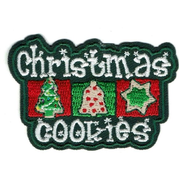 Girl Cub Boy CHRISTMAS COOKIES Fun Patches Crests Badge SCOUTS GUIDES baking - Picture 1 of 1